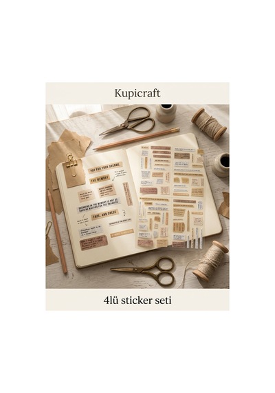 4 Sayfa Sticker Seti İngilizce Cümleler Sticker- Ajanda - Journal - Scrapbook - Planner - 927008374 Diğer