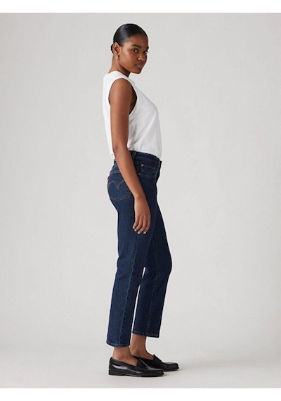 Levi's 501 Crop Kadın Jean Pantolon - Salsa Stonewash-8870 Dark İndigo - Flat Finish