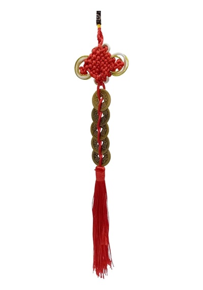 Çin Feng Shui Şans Ve Bereket Düğüm Beşli Para 35 Cm
