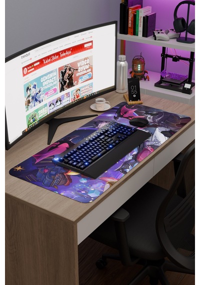 Durin Genshin Impact Anime Oyuncu V5 - 90x40 Xxl Gaming Mouse Pad Fare Altlığı