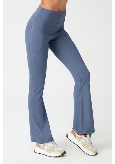 Los Ojos Kadın Antrasit Yüksek Bel Toparlayıcı Çift Cepli Ispanyol Paça Tayt Bootcut Antrasit Antrasit