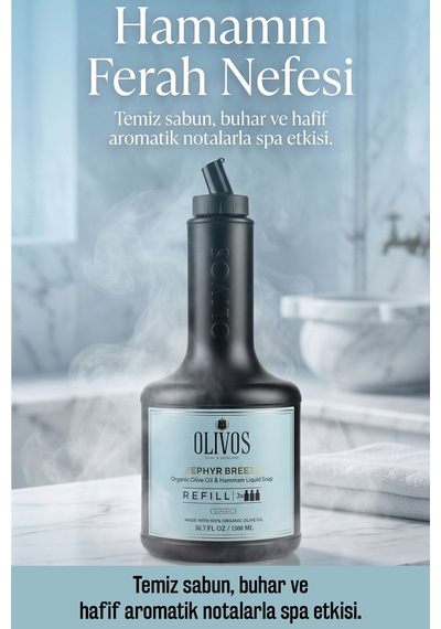 Zephyr Breeze Zeytinyağlı Hamam Kokulu Sıvı Sabun Refill 1500 Ml 3x500 Ml Ekonomik Paket