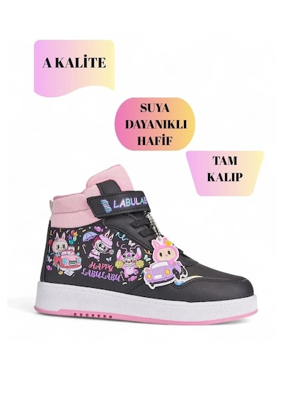 Nese Shoes Labu Labu Baskılı Bilekli Kız Çocuk Spor Ayakkabısı Sneaker Siyah-pembe Siyah - Pembe Nese Shoes Labu Labu Baskılı Bilekli Kız Çocuk Spor Ayakkabısı Sneaker Siyah-pembe Siyah - Pembe