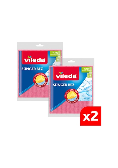Vileda 2 Paket Doğada Çözünebilir 3'lü Sünger Bez