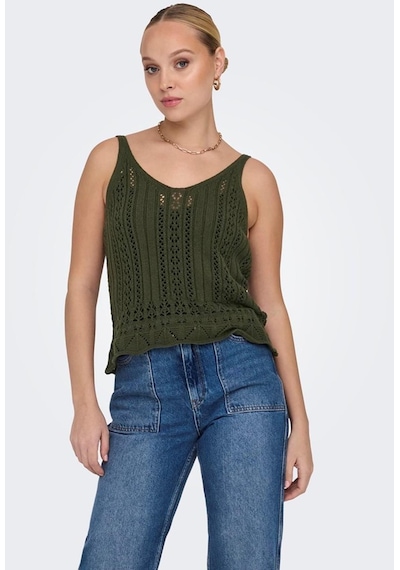 Only Onllyzet Lıfe S/l Top Knt Noos 15277573 Haki 001