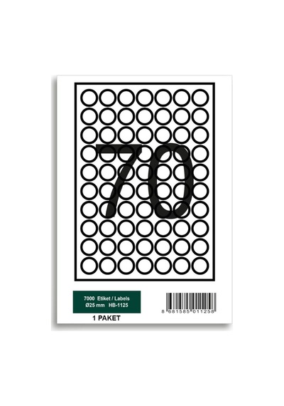 Herboy Hb-1125 25 X 25 Mm A4 Laser Etiket 100 Adet