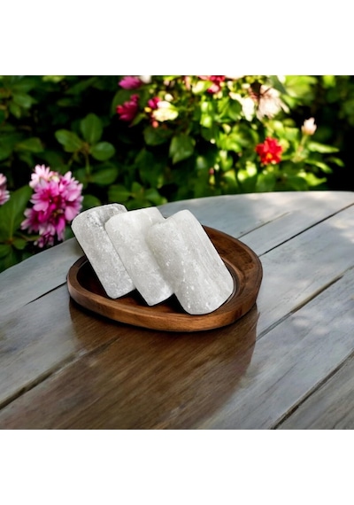 Hanzade Bitkisel Çankırı Tuz Sabunu 300-350 Gr X 3 Adet Zengin Mineralli Doğal Saf Çankırı Kaya Tuzu Sabunu 285 ML