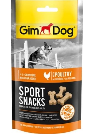 Gimdog Sportsnacks Tavuklu ve L-Carnitinli Köpek Ödülü 60 G