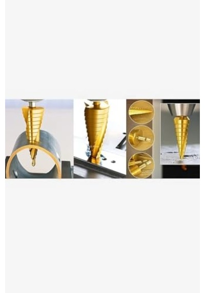 Ucu Hss Titanyum Nitrür Kaplamalı 4-12 Mm Metal Sac Alüminyum Plastik Için Uzun Ömürlü Pürüzsüz Delik Açma Y