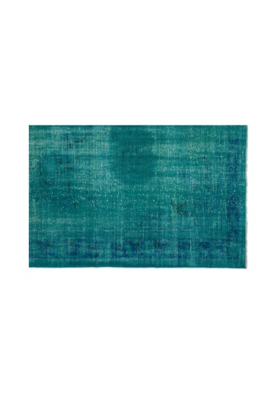 El Dokuması Vintage Yün-pamuk Turkuaz Halı 22679 187 X 276 Cm