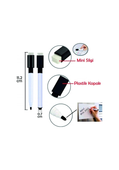 Haftalık Magnet Planlayıcı Kalem Hediyeli 1 Adet 33x24 Cm Haftalık Magnet Planlayıcı Bebe Mavisi Çok Renkli