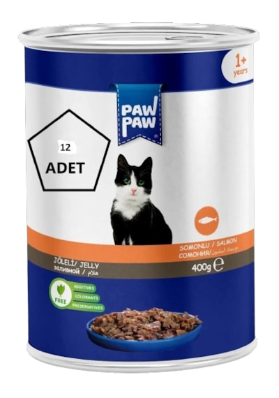Paw Paw Joleli Somonlu Yetişkin Kedi Konservesi 12 x 400 G Paw Paw Joleli Somonlu Yetişkin Kedi Konservesi 12 x 400 G