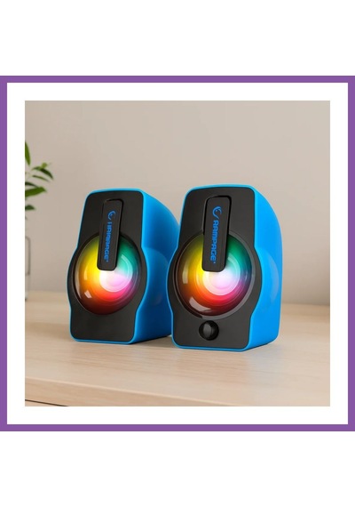 Bezos Usb Rgb Işıklı 1+1 6w Multimedya Hoparlör Seti Bzoshb