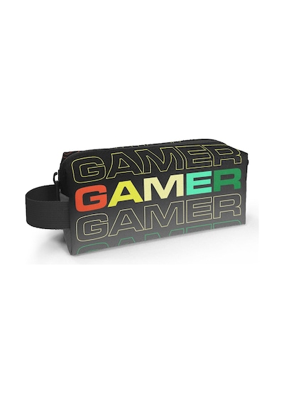 Coral High Kids Siyah Gri Gamer Desenli Kalem Çantası 22080