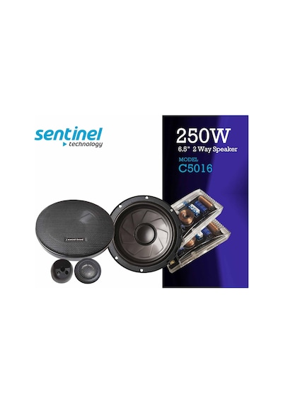 Sentinel 250watt 6.5 16cm Hoparlor Takımı Tweetterli 2 Yollu Ye