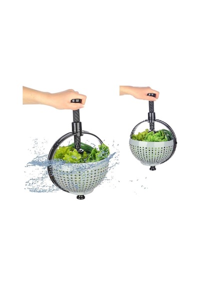 Hızlı Salata Kurutucu Süzgeç- Dönerli Süzgeç Dev Boy - Elm-01-768334 Çok Renkli