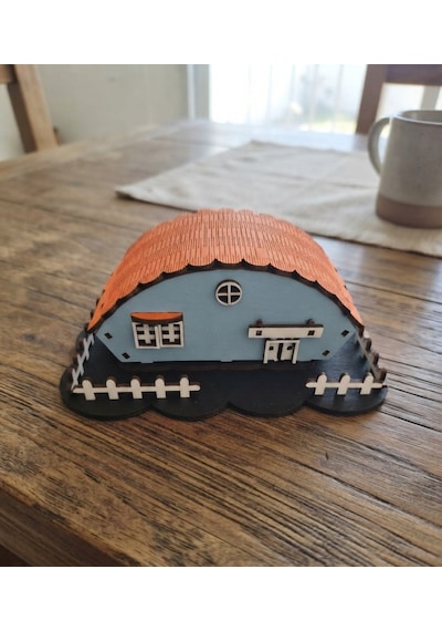 Ahşap Maket Ev 3'lü Avantaj Paketi - 12x20 Cm Boyasız Demonte Dıy Hobi Ve Sanat - Kiti Kendin Boya Model Ev