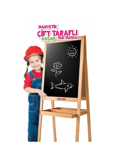 Mey İthalat 2195 Ayaklı Çift Taraflı Manyetik Ahşap Yazı Tahtası Diğer