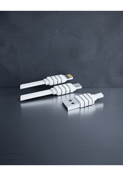 S56 2in1 Lightning-micro Usb Şarj Kablo 1.2m 2.1a - Beyaz