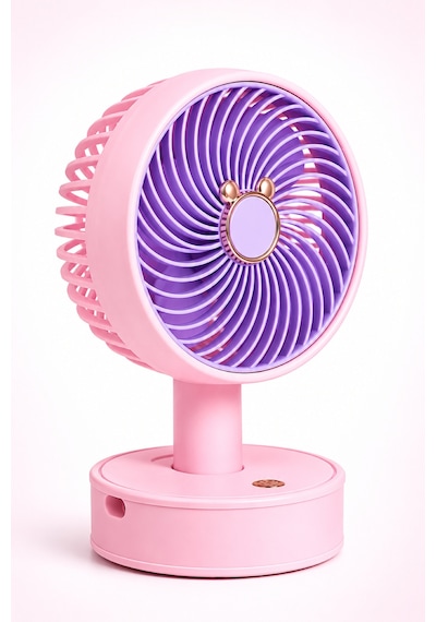 Mini El Fan Masaüstü Yeni Nesil Vantilatör 3 Kademeli Masaüstü Fan Şarjlı Sogutucu