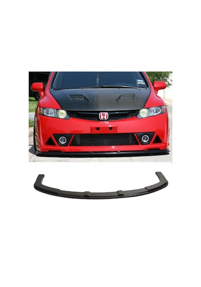 Honda Civic Fd6 Rr Ön Lip Ön Ek 2006-2011 Mugen St Parlak  Siyah