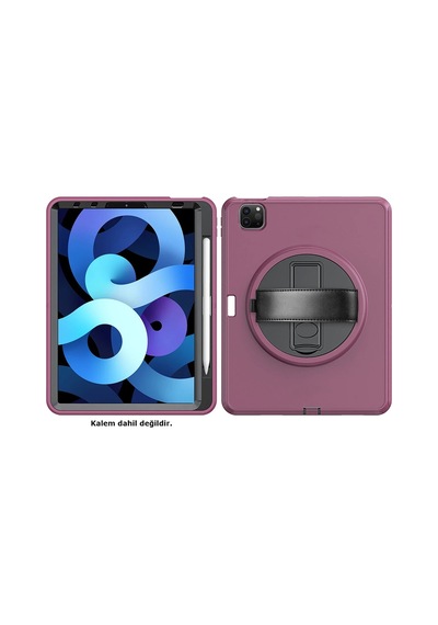 Newface İpad Uyumlu Pro 11 2018 Kılıf Hand Strap Tablet Kılıfı Glblseme - 74 - Mürdüm