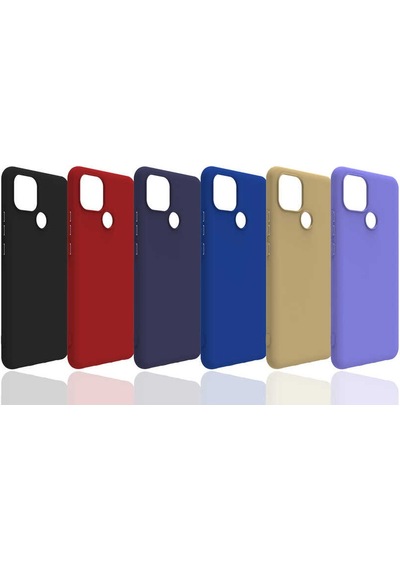Noktaks - Realme Uyumlu Realme C25 / C25s - Kılıf Mat Soft Esnek Biye Silikon - Siyah