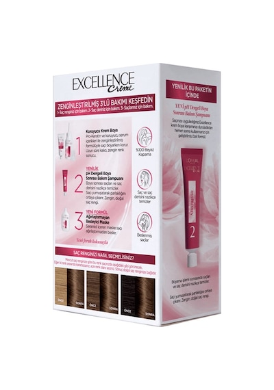 L'Oreal Paris Excellence Creme Açık Kahve Saç Boyası 6 L'Oreal Paris Excellence Creme Açık Kahve Saç Boyası 6