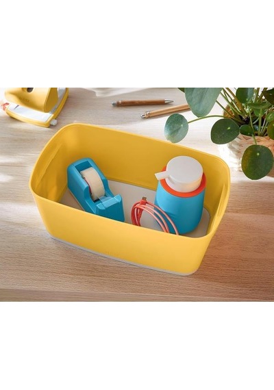 Leitz Mybox Cosy Small Ofis Düzenleyici Kapaklı Saklama Kabı - Sarı Sarı