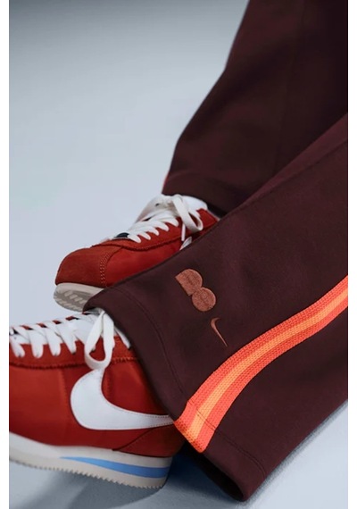 Nike Naomi Osaka High Waisted Loose Knit Trousers Bol Kesim Kadın Eşofman Altı Bordo
