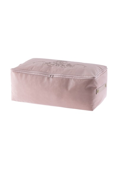 Çiçek Desen Baskılı Hurç - Pudra - 52x28x21 Cm Pudra