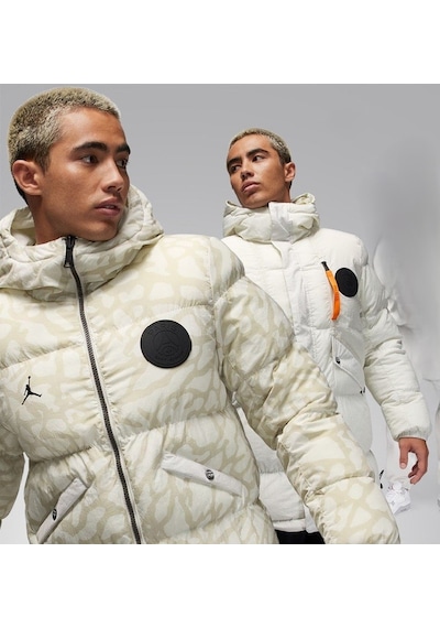 Nike Jordan Paris Saint-germain Çift Taraflı Erkek Parka-sportxoutlet Bej