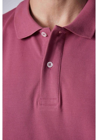 Tudors Erkek Slim Fit Dar Kesim %100 Pamuk Düz Pike Mor Polo Yaka Tişört-30530-lila Mor Lila