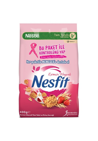 Nestle Nesfit Kırmızı Meyveli Tam Tahıl Ve Pirinç Gevreği 400 G - 4 Adet Tarı