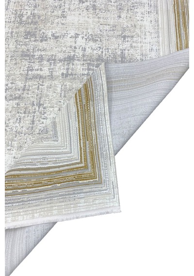 4 Metrekare - 6 Metrekare Bambu Tarz Modern Salon Oturma Odası Mutfak Halısı Antialerjik Gold 2154gold