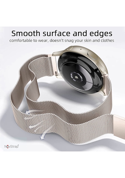Novstrap Huawei Watch Gt5 46mm Gt5 Pro Gt4 46mm Gt3 46mm Gt3 Pro Gt3 Se Gt2 İle Uyumlu Kordon 22mm Metal Hasır Çelik Kayış