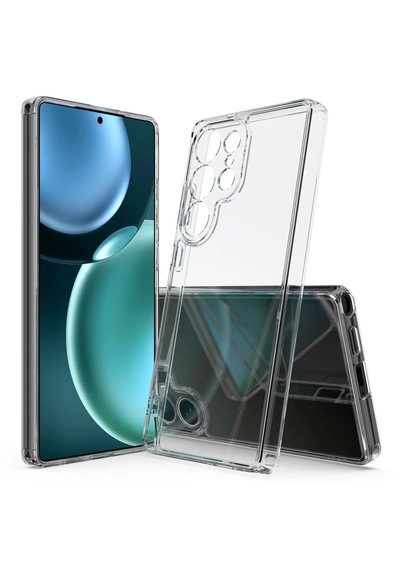 Samsung Galaxy Uyumlu S25 Ultra Şeffaf Silikon Kamera Korumalı Kılıf