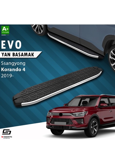 S-dizayn Ssangyong Korando Evo Krom Yan Basamak 183 Cm 2019 Üzeri