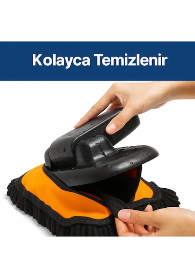 Coofbe Yedek Araç Yıkama Fırça Bezi, Oto Temizleme Fırçası Yedek Mop, Çizmez, Süper Emici, Kolay Tak-çıkar 1 Adet
