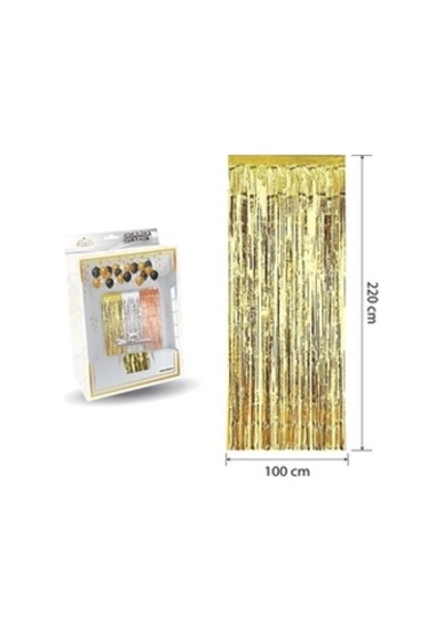 2 Paket Kapı Perdesi Gold 100x200 Cm - Parti Süsü 0 - 99
