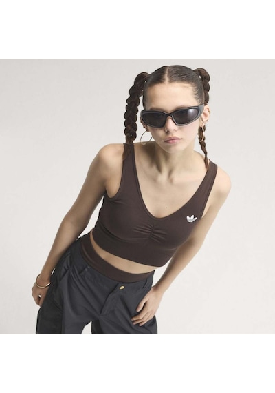 Adidas Ia4524 Seamless Bralet Kadın Bra Kahverengi