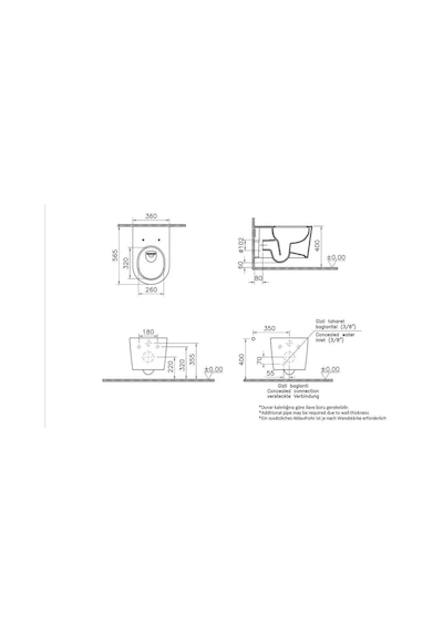VitrA Asma Klozet Nest Quantumflush Kanalsız, 7870b403-0090