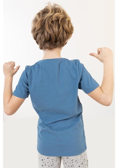 Brz Kıds Brz Kids Baskılı Erkek Çocuk T-shirt-mavi Mavi