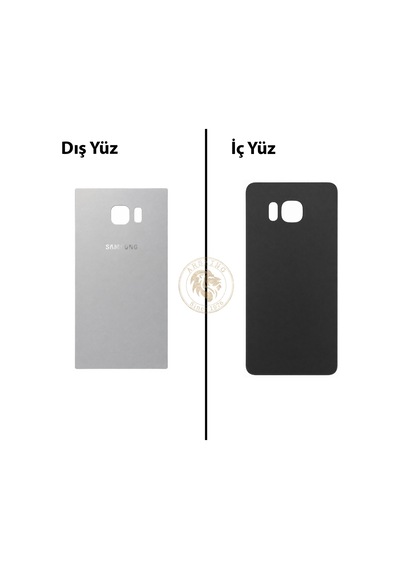 Samsung Galaxy S6 Edge Plus Gümüş Renk Arka Kapak Arka Cam Batarya Kapağı Pil Kapağı Lazer Kesim Back Cover Galaxy S6 Edge Plus Uyumlu