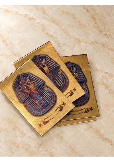 Tutankhamun Motifli Çizgisiz Küçük Not Nefteri Çok Renkli