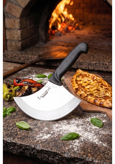 Silver Serisi Mutfak Bıçağı Hilal Börek Pizza Bıçağı Pide Salata Mutfak Bıçak Siyah Sap Mft-243x