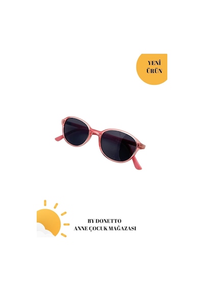 Yeni-unisex 1-5 Yaş %100 Uv Korumalı Polarize Parlak Pembe Çocuk Güneş Gözlüğü Pudra