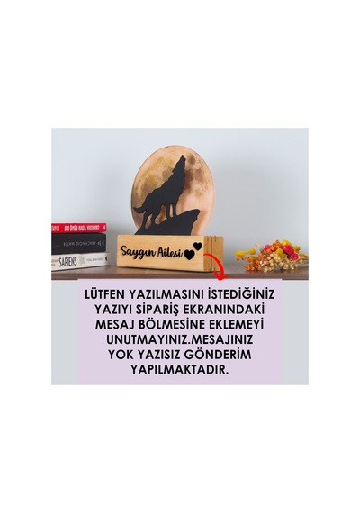 Led Işıklı Pleksi Dolunay Kişiselleştirilebilir Dekoratif Biblo Ursula Kurt Anahtar Askılığı Sarı - 737202186