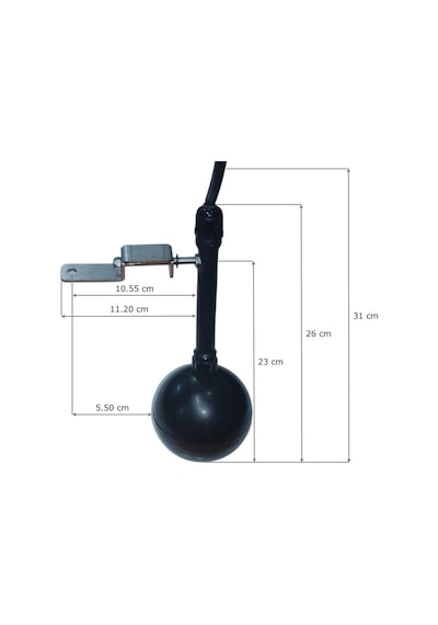 Limit F024 3 Metre Kauçuk Kablolu L Model Dar Alan Top Tip Atık Sıvı Seviye Flatörü