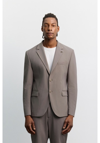 Avva Erkek Vizon Mono Yaka Kırışmayan Teknik Kumaş Comfort Slim Fit Ceket A62y4009 Avva Erkek Vizon Mono Yaka Kırışmayan Teknik Kumaş Comfort Slim Fit Ceket A62y4009